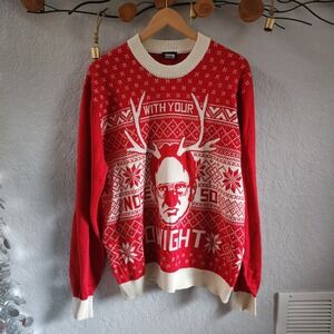 The Office Ugly Christmas Sweater With Your Nose So Dwight Size- XL